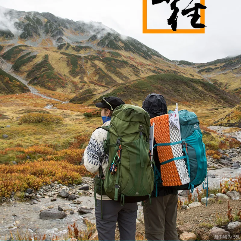 Naturehike Professional Hiking Lightweight Mountaineering Bag Large Capacity Heavy Equipment Backpack Mountaineering Bag 55L 65L