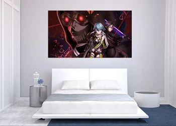 

[Self-Adhesive] 3D Sword Art Online 167 Japan Anime Wall Stickers Mural Decal Wall Murals AJ WALLPAPER Belly
