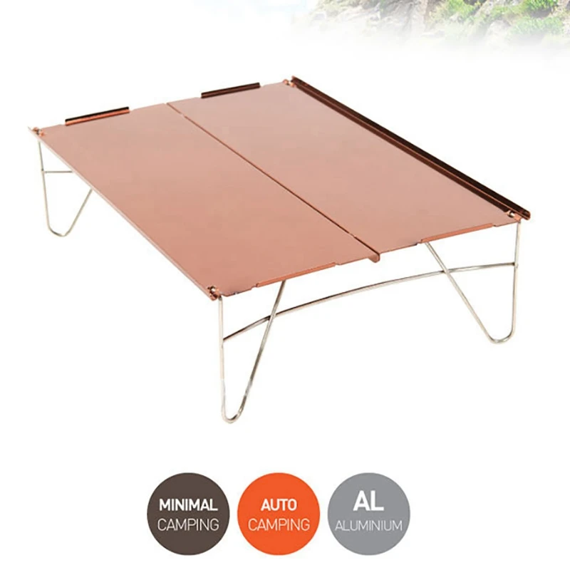 

Folding Table Rectangular Mini Ultra-light Portable Aluminum Alloy Tea Desk Outdoor Stool For Climbing Hiking Picnic