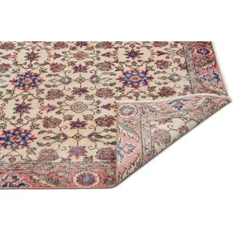 

Handmade Natural Vintage Turkish Area Rug 109x205 Cm-3'7''X6'9''