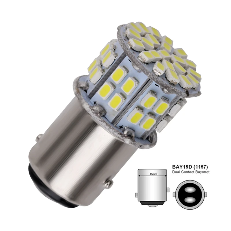 50 шт. 1156 BA15S 1157 SMD Led 1206 автомобильный светильник BAY15D P21W авто лампы стайлинга