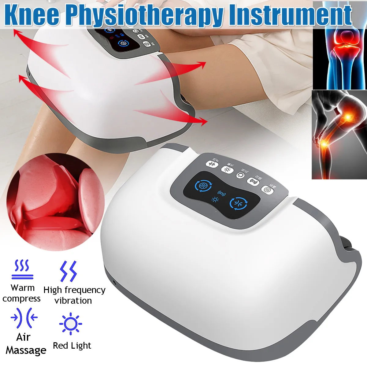 

4D Double Knee Massager Infrared Heating Massage High Frequency Vibration Magnetic Effect Knee Pain Relief Therapy Instrument