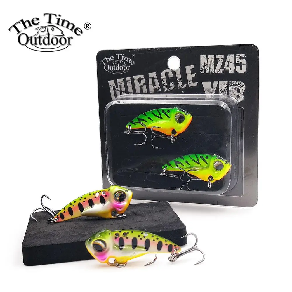 

2pcs/box The Time New Metal Vib MZ45 Sinking Vib Blade Lure Fishing Artificial Wobbler Vibration Baits For Pike Bass Trout Fish