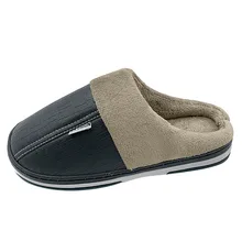 SAGACE Мужская обувь; большие размеры; Водонепроницаемая домашняя бархатная теплая обувь; хлопковые тапочки; удобные хлопковые тапочки из искусственной кожи для ванной