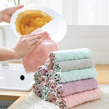 

1pc Super Absorbent Microfiber kitchen dish Cloth High-efficiency tableware Household Cleaning Towel kichen tools gadgets cosina