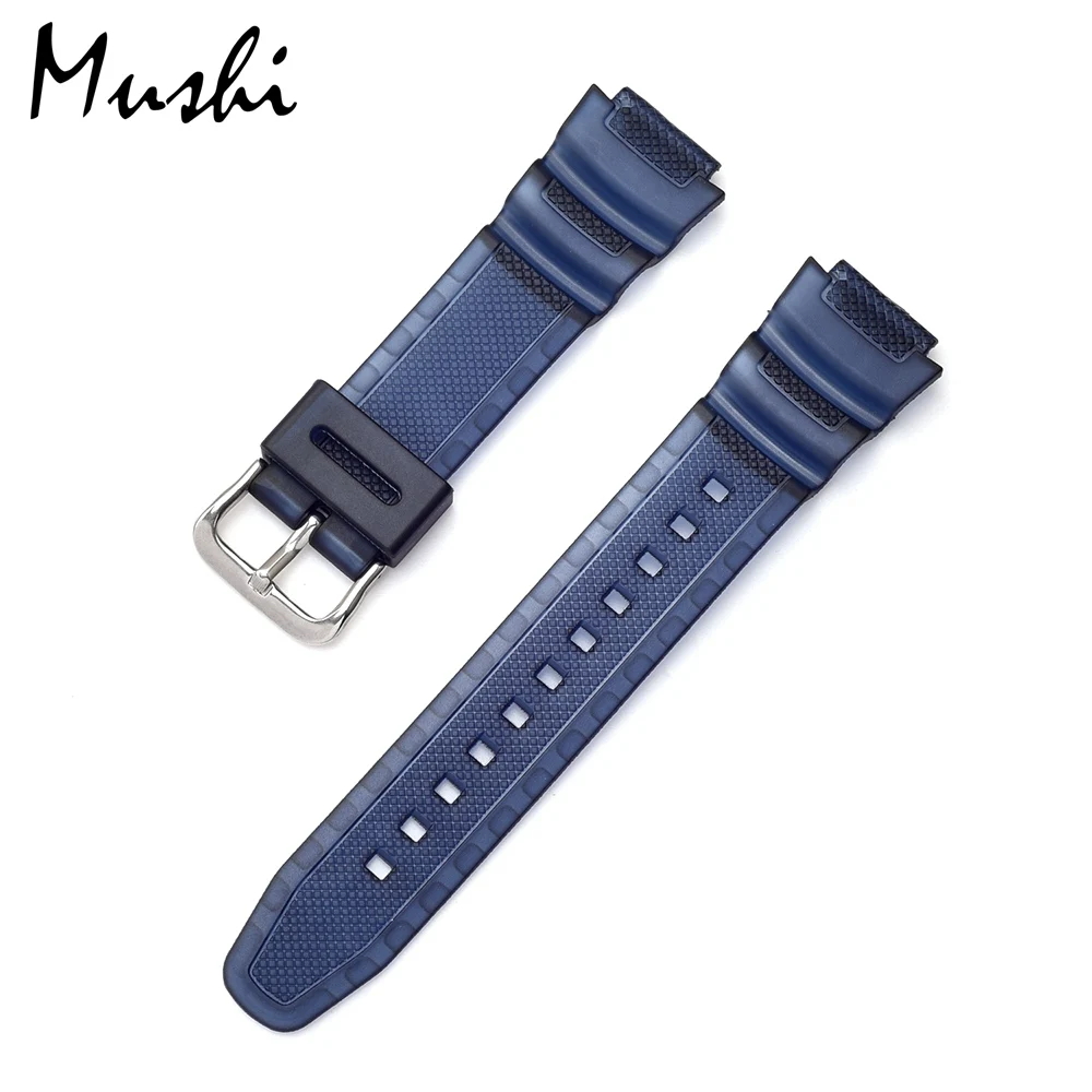 Matte Navy Blue Резиновый ремешок для Casio PGR-270/PGR-270-1/MRW-200H/SGW-500 силиконовый ремешок для часов с пряжкой - Цвет ремешка: Matte Navy Blue