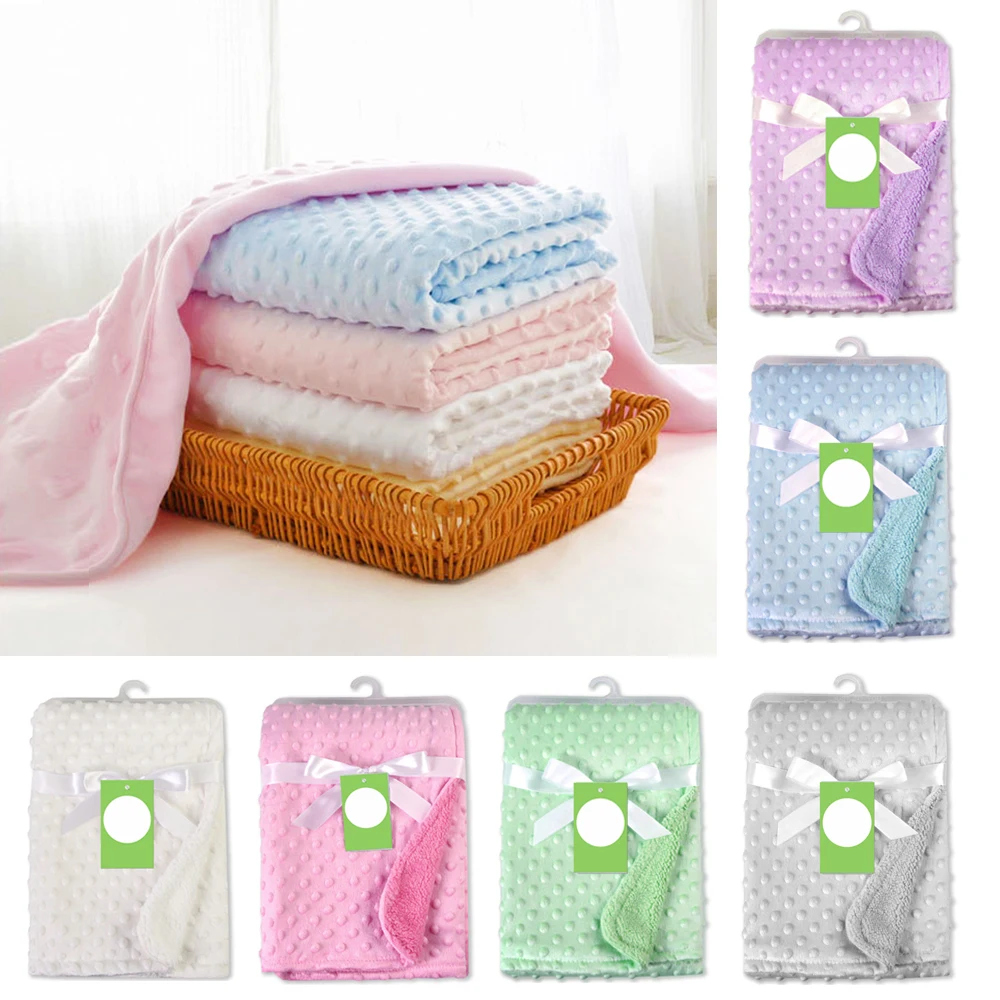 

Baby Blankets Newborn Warm Fleece Thermal Soft Stroller Sleep Cover Cartoon Beanie Infant Bedding Swaddle Wrap Kids Bath Towel