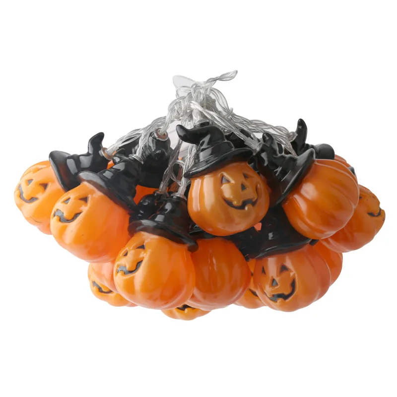 

16PCS 220V Eu Plug Halloween Pumpkin LED Light String Bar Decoration Props LED Light Strings Ghost Party Festival Light Lamp