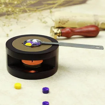

1oc Retro Sealing Wax Furnace Stove Pot Beads Sticks Spoon Vintage Stamp Wax Seal Wax Warmer Melting Glue Furnace Tools Supplies