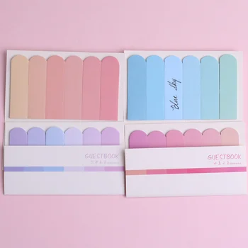 

Kawaii Cute Rainbow Color Memo Pad Post Paper Sticky Note Stationery Student Study Index Tab Bookmark Page Flag Office Accessory