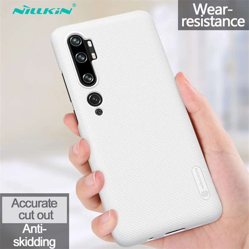 Для Xiaomi mi CC9 Pro mi Note 10 Pro чехол Nillkin Super Frosted Shield Жесткий PC задняя крышка защитный чехол для Xiaomi mi Note10 - Цвет: White