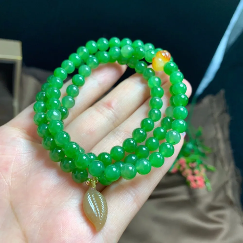 Натуральная Зеленая яшма Россия происхождения бусины из яшмы 6 мм Браслеты Многослойные женские бусинки браслеты для женщин