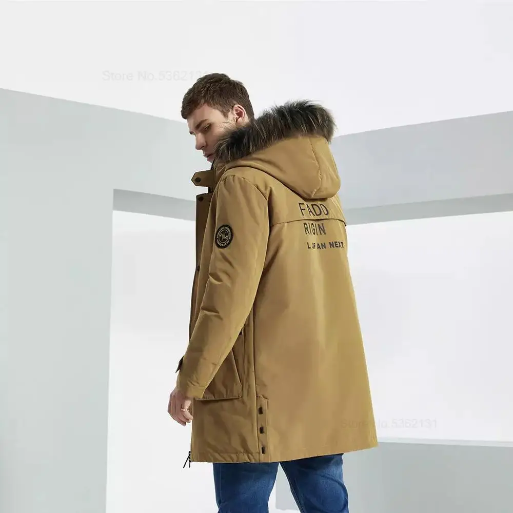 Xiaomi Youpin Gaofan, Классический пуховик с меховым воротником, бесстрашный, двойной, теплый, 90%, белый утиный пух, теплый, большой меховой воротник, классическая версия