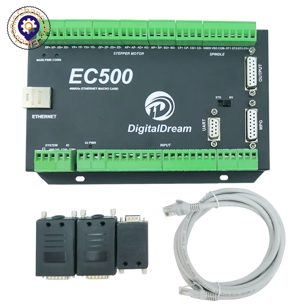 4 6 Axis Ethernet Mach3 CNC Motion Controller Card EC300 NVEM upgrade 3 5 