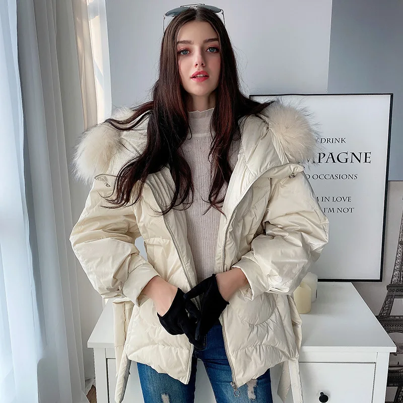 Dabuwawa, высокое качество, женская зимняя куртка с капюшоном на 90% белом утином пуху, теплые женские куртки, пальто, модная брендовая парка DN1DDW023