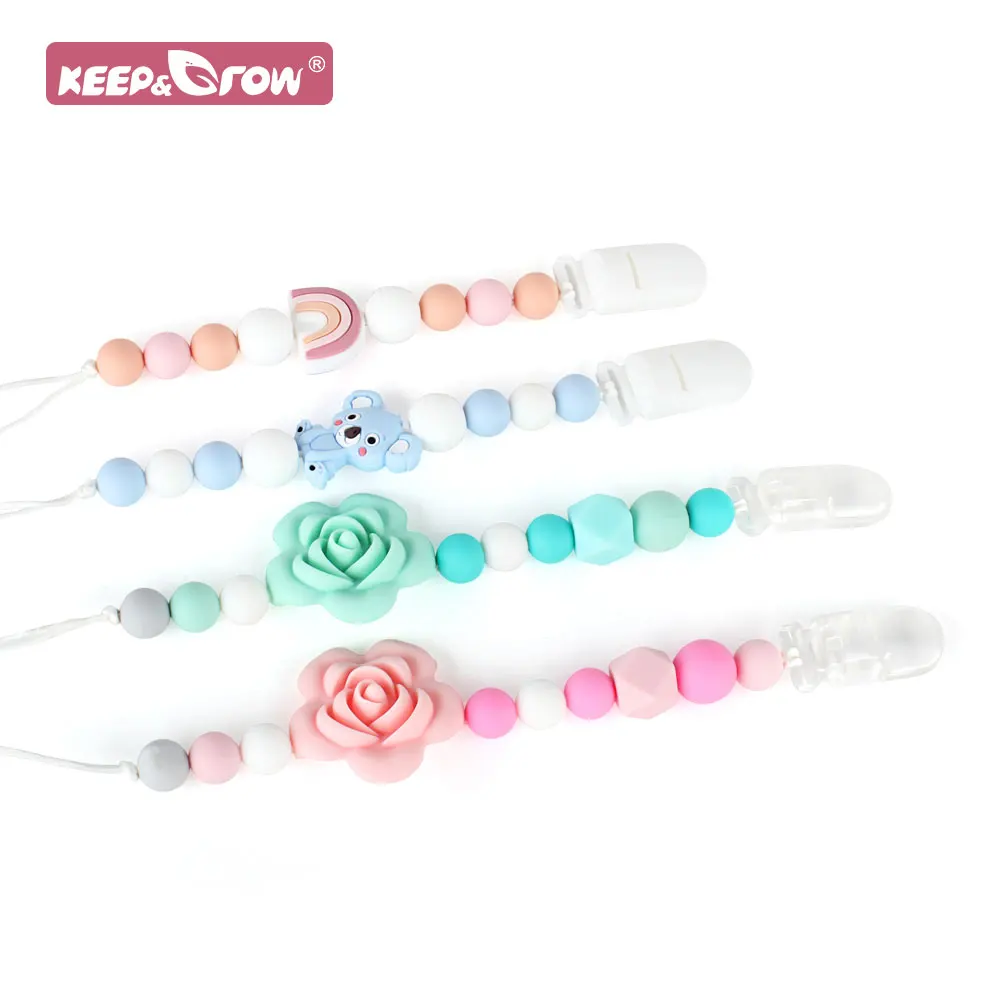 Pacifier Clip Chain Teething Necklace Teether Bracelet Pacifiers