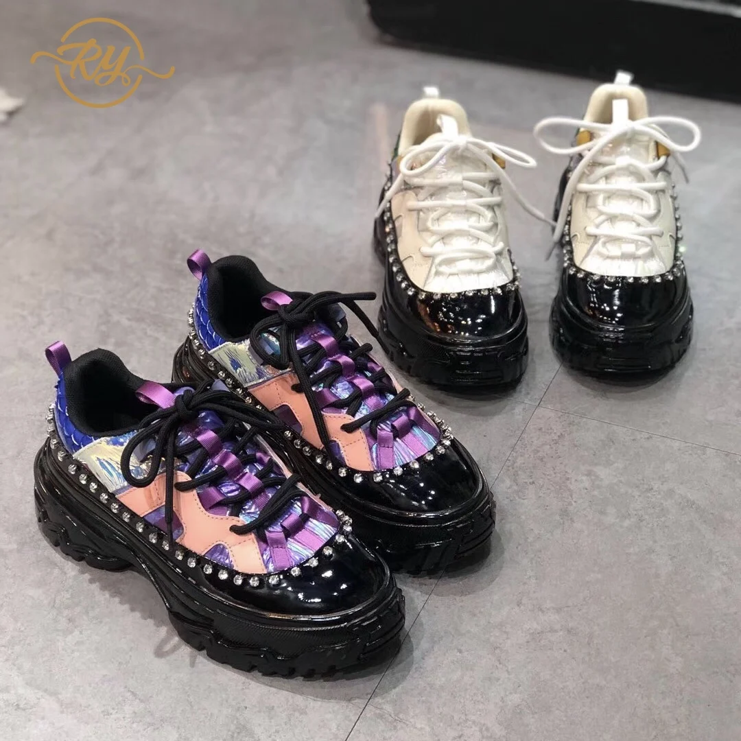 RY-RELAA женские кроссовки 2018 роскошная дизайнерская обувь для женщин INS стиль