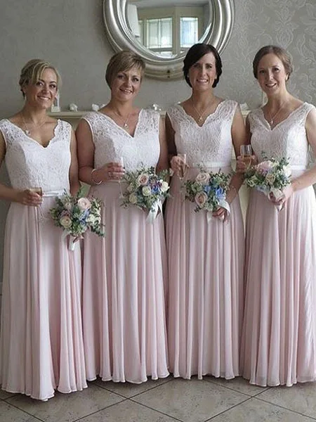 Модные кружевные топы, платья подружек невесты, шифоновое платье в пол, платье подружки невесты для свадебной вечеринки