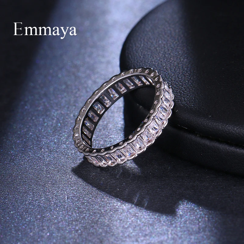 Emmaya круговой круглой формы с AAA кубическим цирконием Подарок на годовщину для влюбленных классическое модное массивное кольцо подходит для женщин