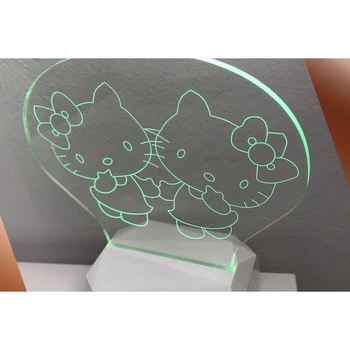 

LEDLUX 3 DD908 3D acrylic shape fan shape double Hello Kitty (3 DD908)