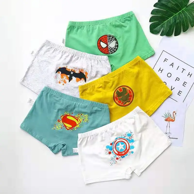 4 pcs NEW chao ren 4 шт./партия нижнее белье с динозавром из мультфильма для маленьких мальчиков, детские трусы-боксеры, нижнее белье для мальчиков от 1 до 8 лет, QS7002 - Цвет: 4 pcs NEW chao ren