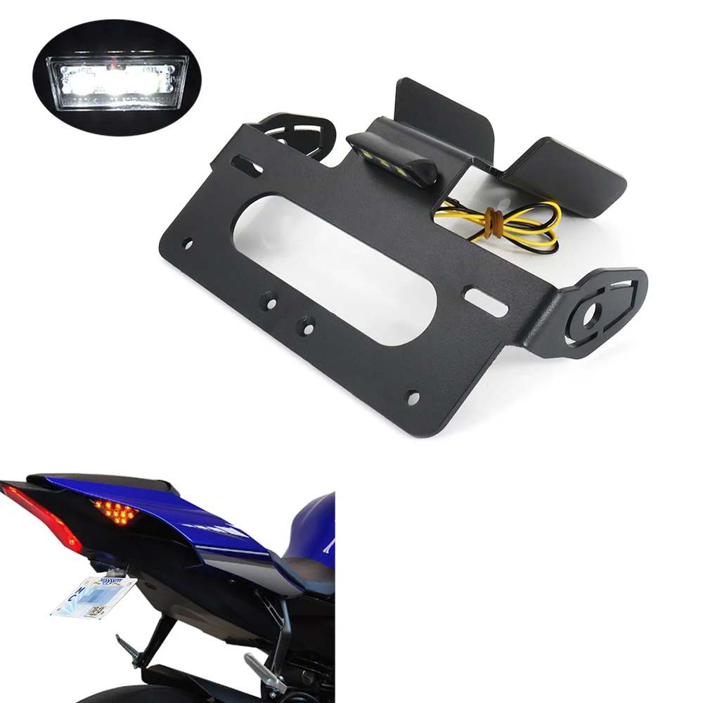 Kit d'éliminateur de garde-boue arrière de moto adapté pour YAMAHA YZF R1M 2016-2024 YZF-R1 YZF R1S 2015-2024 Planner Plate Holder