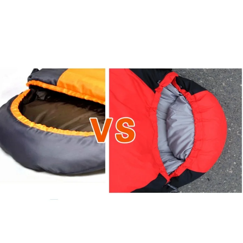2.1kg Duck Down Mummy Type Sleeping Bag Outdoor Camping Sleep Bag Winter Hooded Hiking Sleeping Bag AA52018
