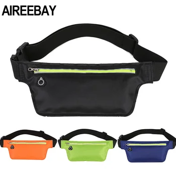 

AIREEBAY Professional Sports Travel Fanny Pack Reflective Women Running Waist Bags Waterproof Mobile Men Phone Pouch Belt Bags