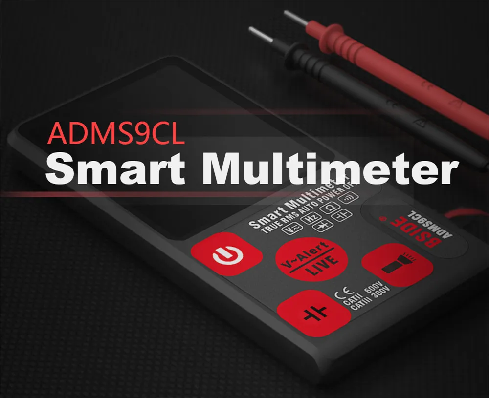 ADMS9CL ультра-Портативный Цифровой мультиметр 3,5» ЖК-дисплей Экран 3 линии переменного тока DC бесконтактная проверка напряжения переменного Напряжение Сопротивление Частота постоянной ёмкости, универсальный конденсатор Ом Гц Тесты