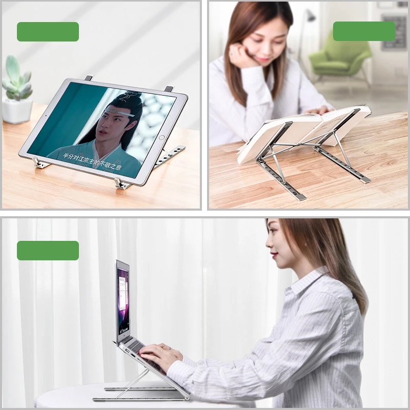  Portable Laptop Stand For Macbook Pro Air X Style Adjustable Foldable Aluminum Desktop Notebook Hol