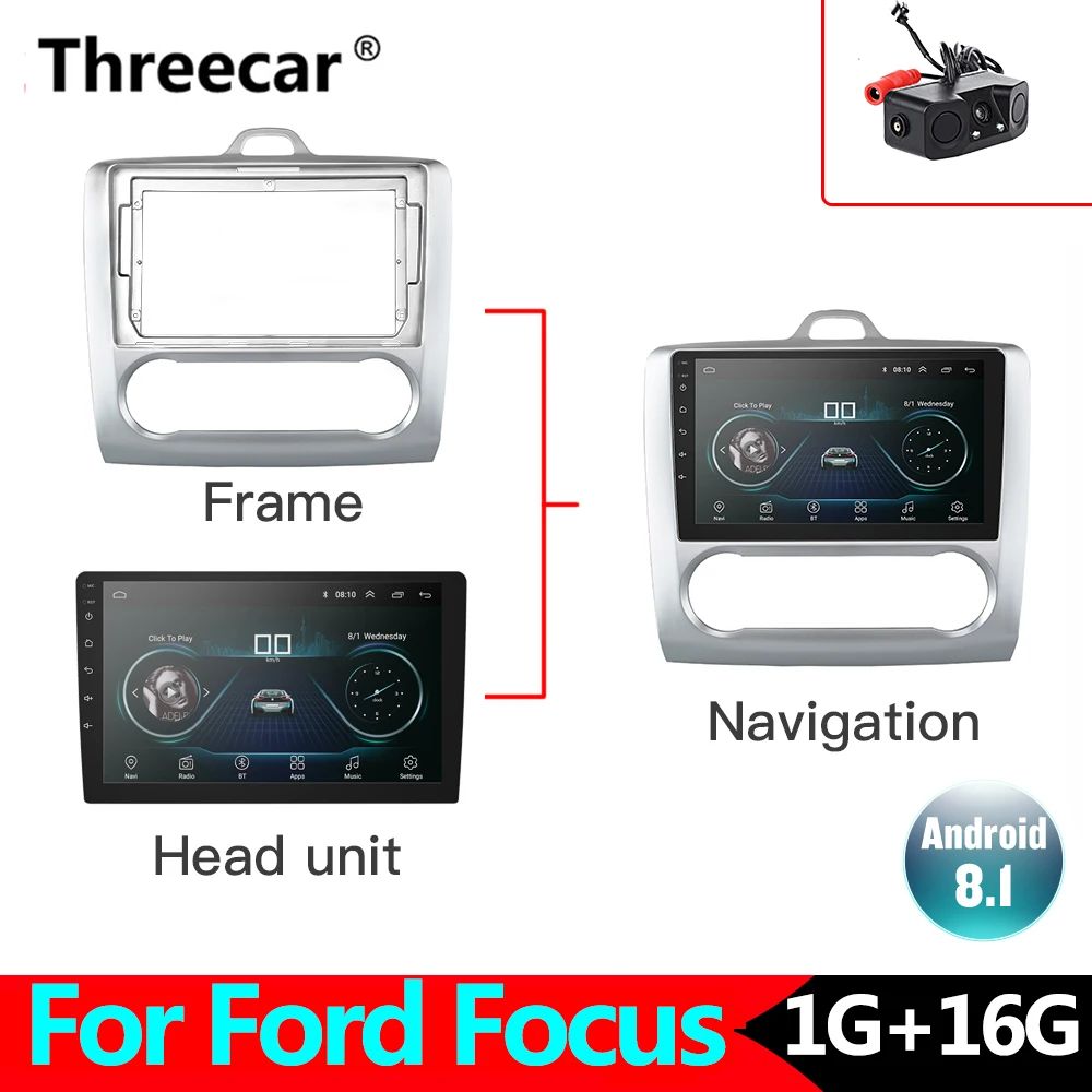 Discount 9 inch 2 Din Android 8.0 Radio for Ford Focus Multimedia Player 2005-2011 2din GPS Navigation Player No DVD car stereo wifi 0