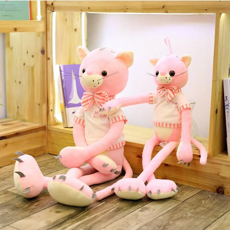 

Kawaii Pink Color Cat Animal Cat with Long Legs Kids Children X'mas Doll