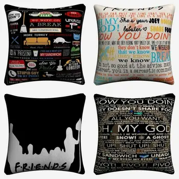 

Friends TV Show Motivation Quote Decorative Cushion Cover Home Decor Almofada