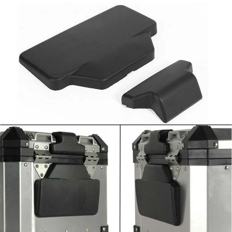 

Motorcycle Black Top Case Backrest Pad Black Rubber Rear Saddle Bag Box Cushion For BMW R1200GS F800GS ADV Adventure