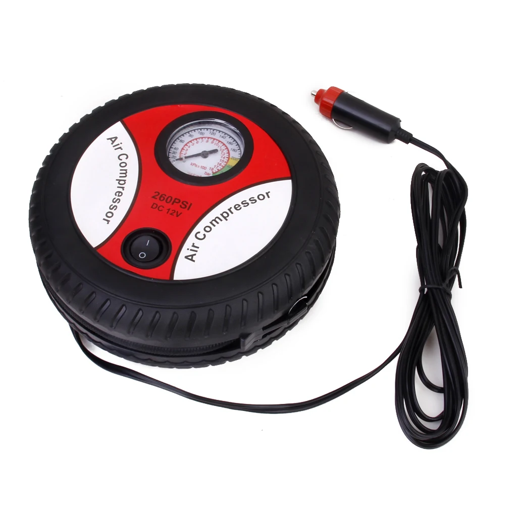 

Portable 3 in 1 Mini Tire Inflator Air Compressor 260PSI DC12V Car Auto Pump