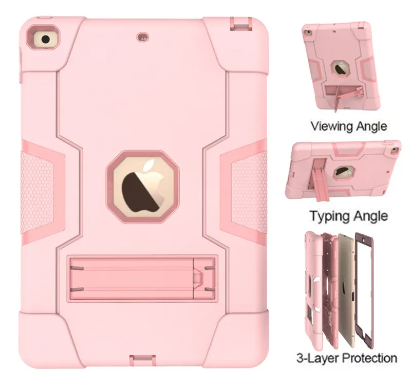 Rose Gold 360 полноразмерный противоударный бронированный чехол для нового iPad 10,2 7-го поколения PC силиконовый бампер чехол для iPad 10,2 чехол-подставка - Цвет: Rose Gold