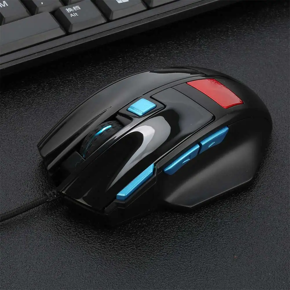 2400 dpi USB Проводная мышь E-Sports Игровая USB Проводная мышь Бесшумная светодиодный Подсветка USB Оптический, эргономический игровой мышь для компьютера