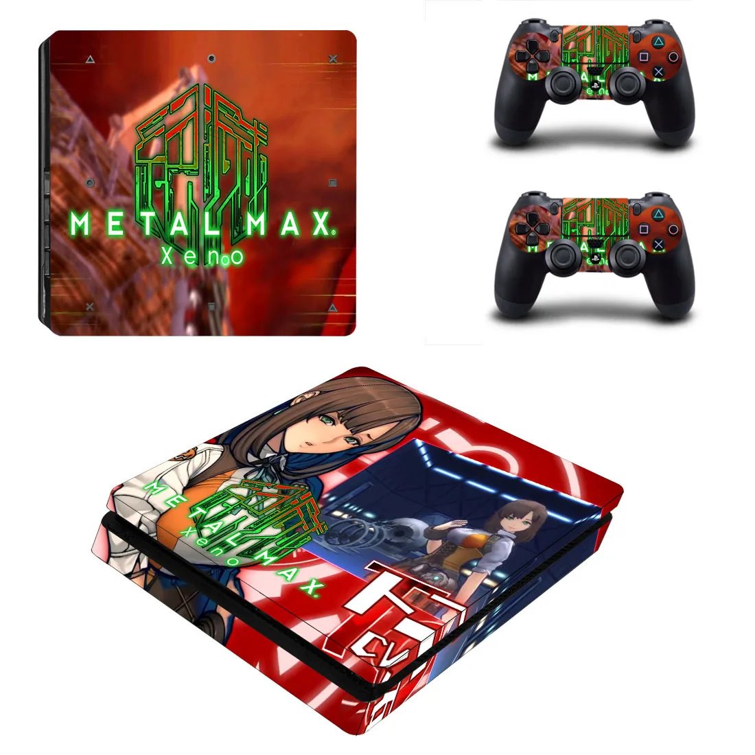 Металлические Max XENO PS4 тонкие наклейки Play station 4 тонкие виниловые наклейки для кожи Стикеры Adesivo для playstation 4 тонкая консоль и контроллер