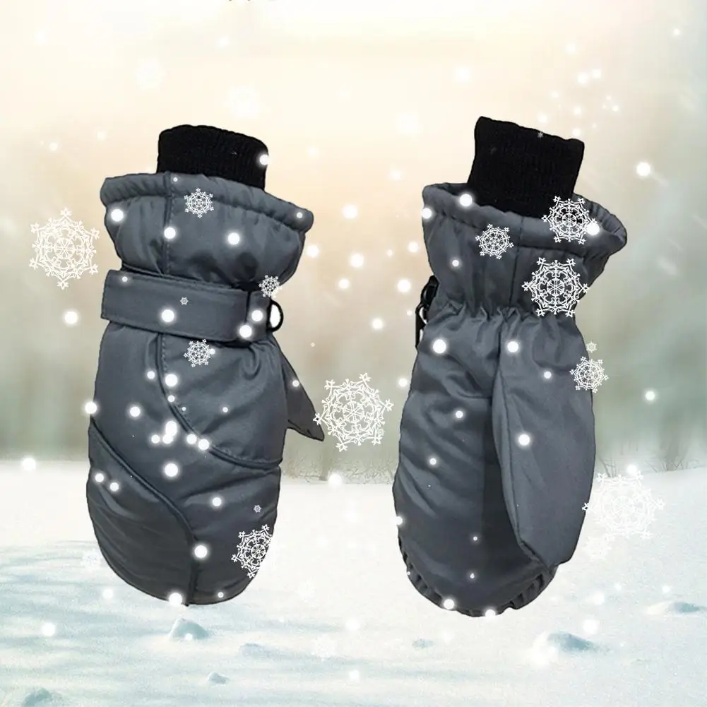 Детские перчатки верхняя одежда, утепленный лыжный для велосипедистов с защитой от ветра и Водонепроницаемый теплые перчатки для детей