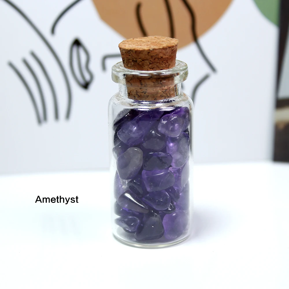 amethyst Runyangshi 17 типов натуральный кварцевый кристалл камень кристалл гравий Желая бутылка драгоценный камень натуральный кварц камни чип минеральный - Цвет: amethyst