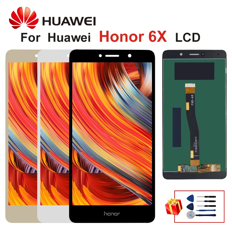 Для Huawei Honor 6X LCD BLN-L24 BLN-AL10 BLN-L21 BLN-L22 сенсорный экран дисплей дигитайзер в сборе