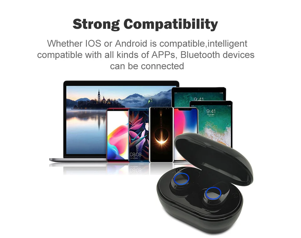 Для мобильного телефона в ухо беспроводной для bluetooth fone de ouvido наушники аuriculares inalambrico tws проводной sem