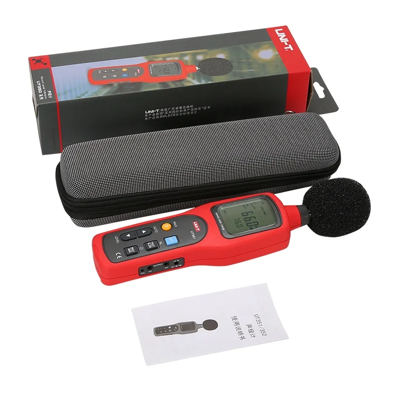 UNI-T UT352, измеритель уровня звука, измеритель уровня шума, измеритель дБ 30~ 130 дБ, мини аудио децибел, монитор, Макс/мин, сигнал тревоги, запись данных