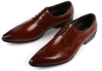 

Men's Formal Wear Leather Shoes Cowhide Delicacy Leather Shoes Men Shoes Wedding Banquet Men Shoes Solid Lace-up Genuine Leather