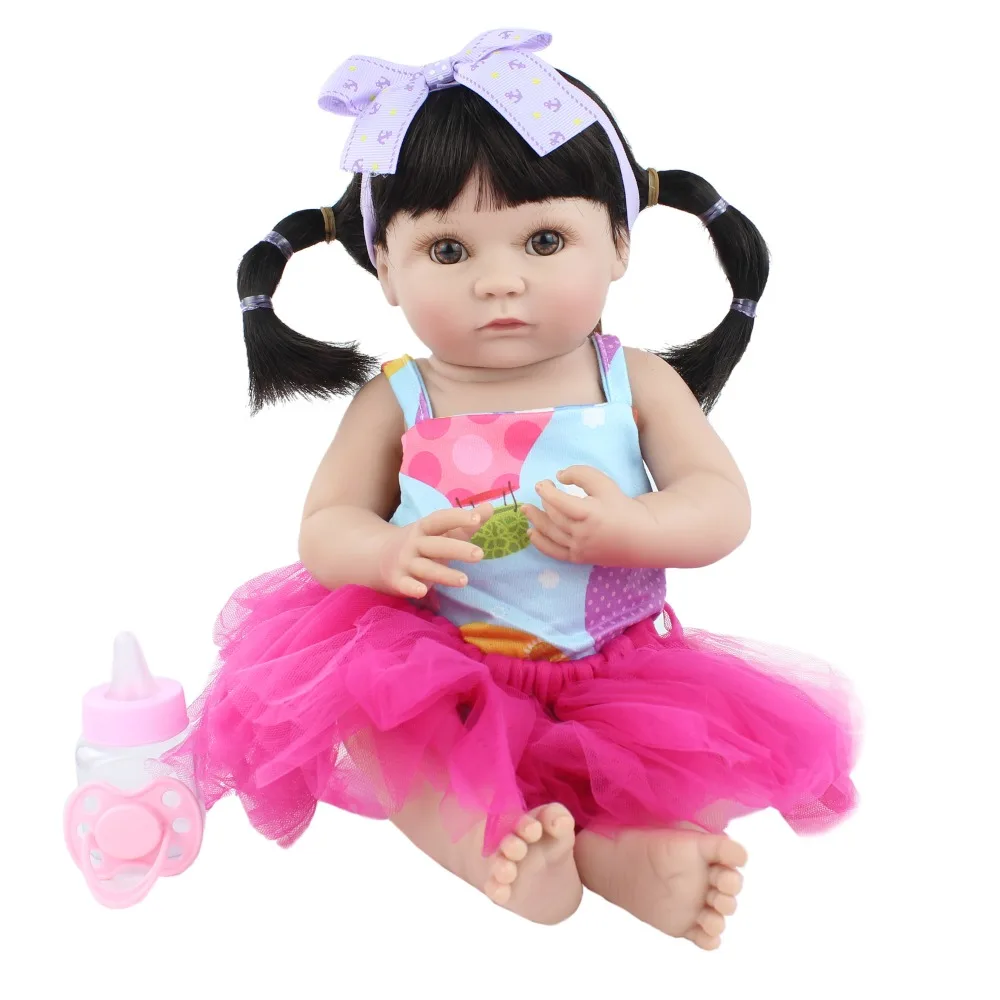 40 см мягкие силиконовые Reborn Baby Doll игрушки Реалистичные Полный винил новорожденные младенцы кукла для девочки Boneca ребенок Рождественский