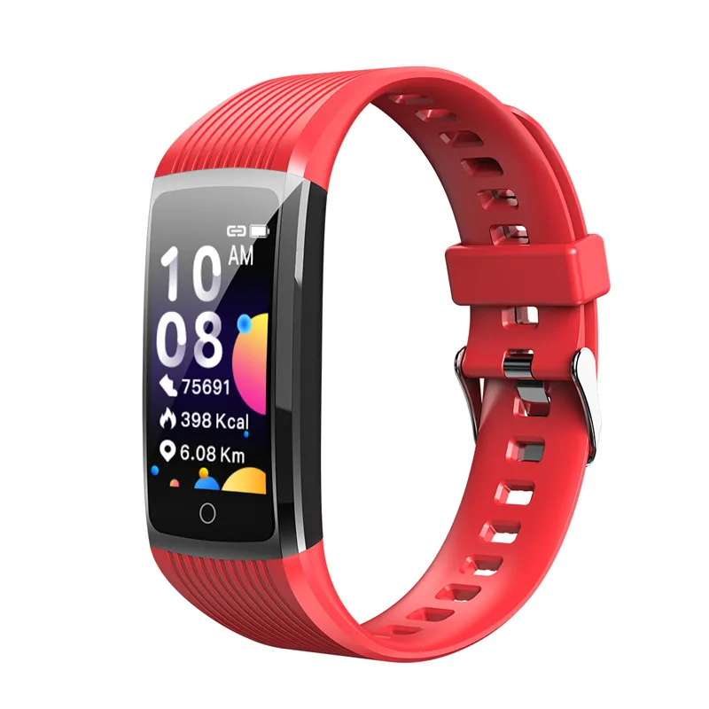 Умный Браслет R12, спортивные часы, фитнес-трекер, пульсометр, кровяное давление, ip67, водонепроницаемый браслет для телефона HuaWei Honor 5 - Цвет: Красный