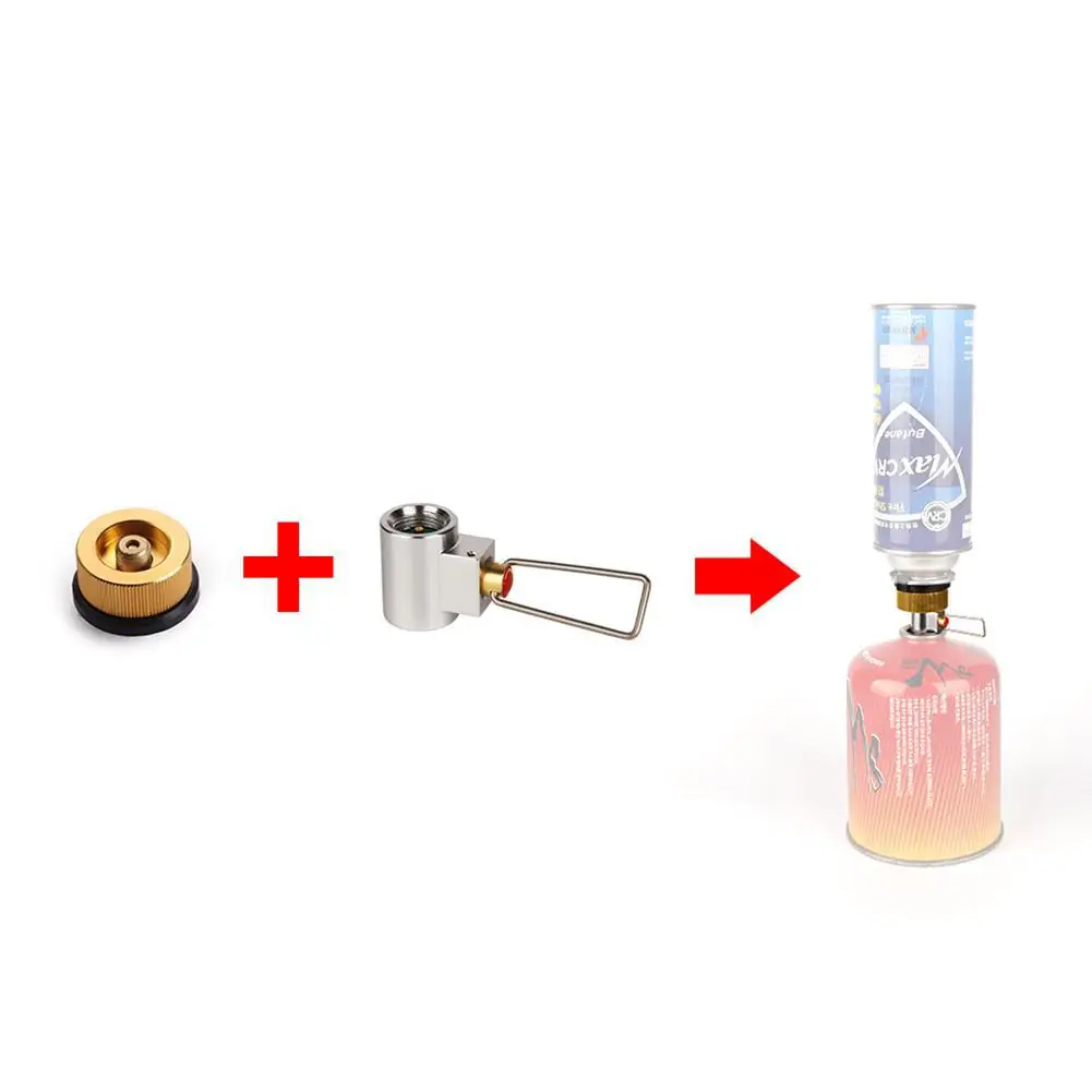 MeterMallOutdoor Camping Stove Refill Adapter Flat Gas Adapter Valve Canister Gas Convertor Shifter Cylinder Refill Adapter