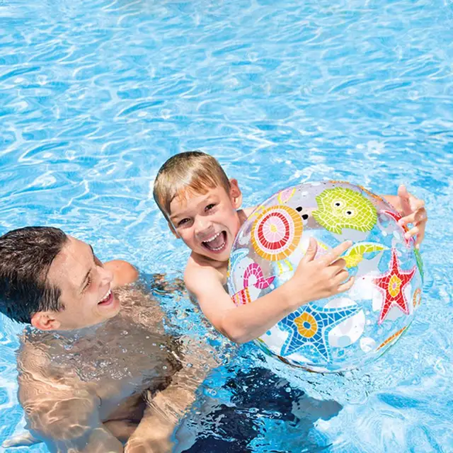 Children's Inflatable Water Ball Outdoor Swimming Toys PVC Inflatable Beach Ball Children's Toys Elastic Float Ball Interactive 3
