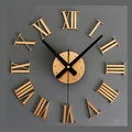 DIY Wall Clock Modern Design Living Room Decoration 3D Stickers Watch Wall Clocks Home Decor Silent