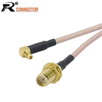 

22pcs/lot SMA female bulkhead to MMCX male right angle RF cable assembly RG316 Pigtail Cable 26cm RF Coaxial Cable